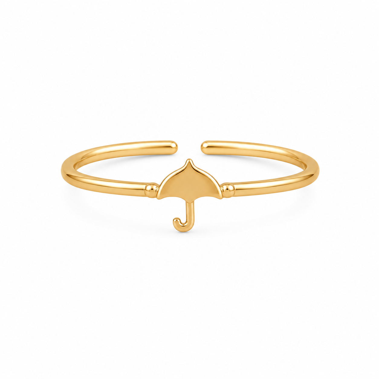 Gold Plated Umbrella Design Ring