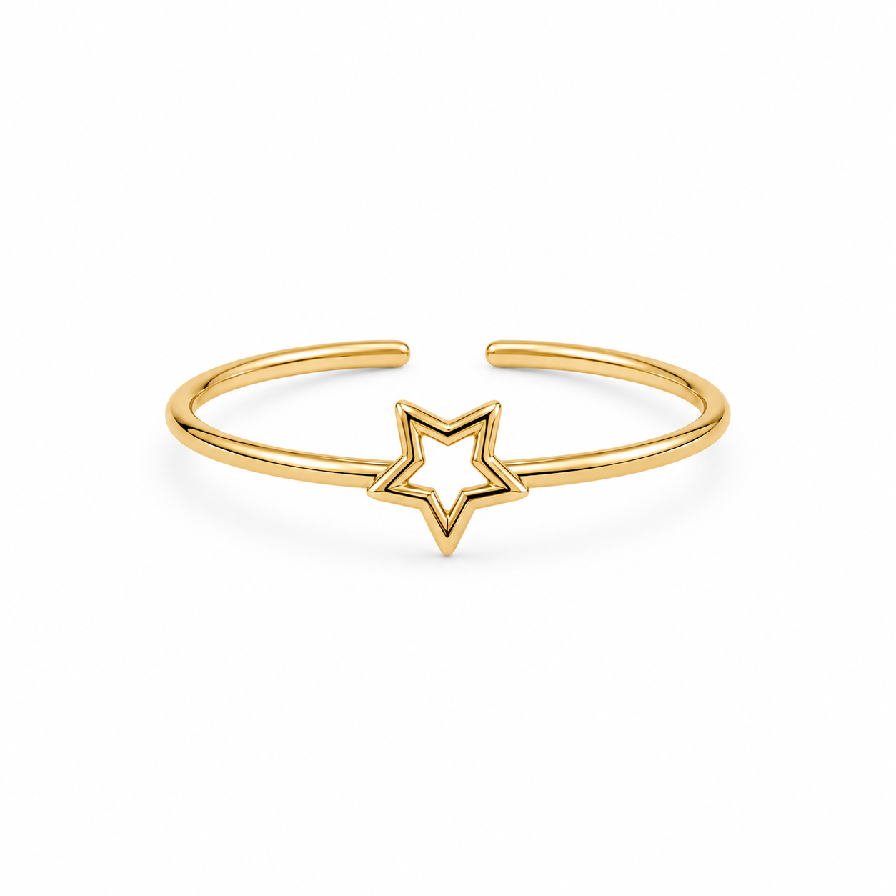 Gold Plated Star Design Ring