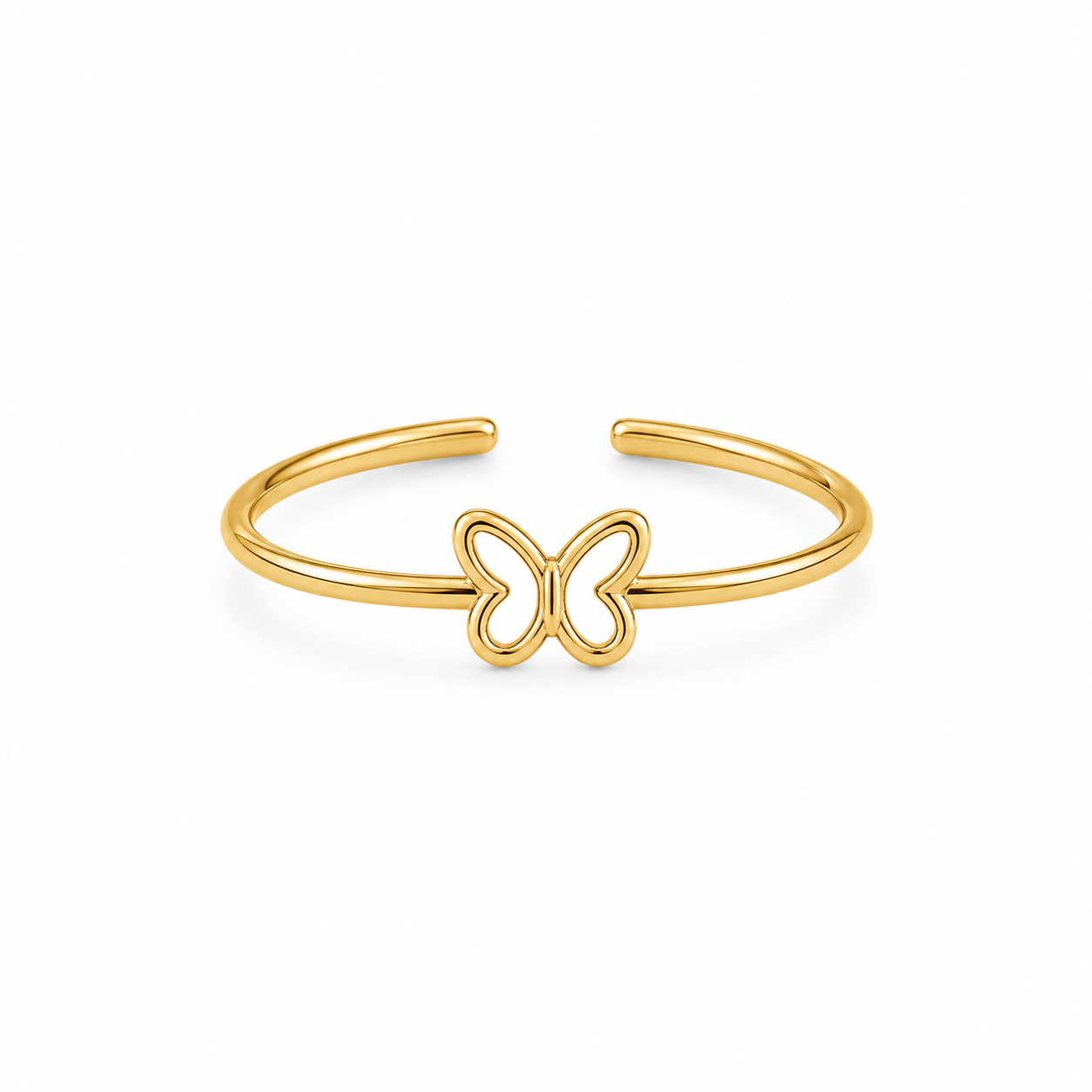 Gold Plated Butterfly Design Ring