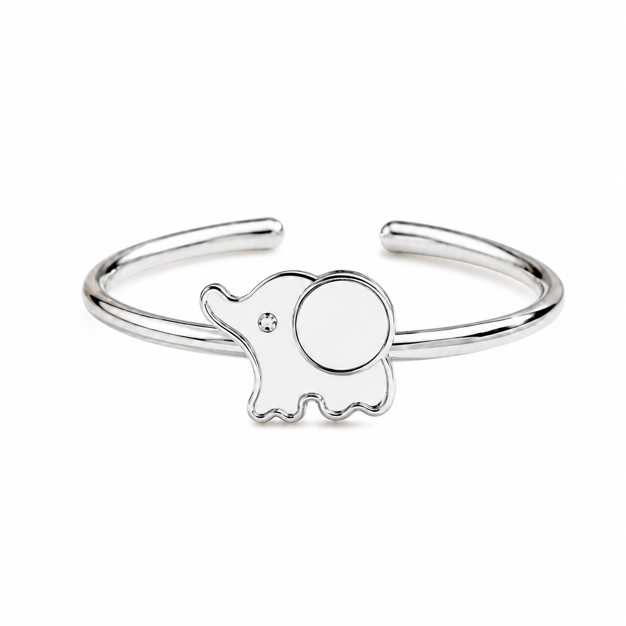 Silver Plated Baby Elephant Design Ring