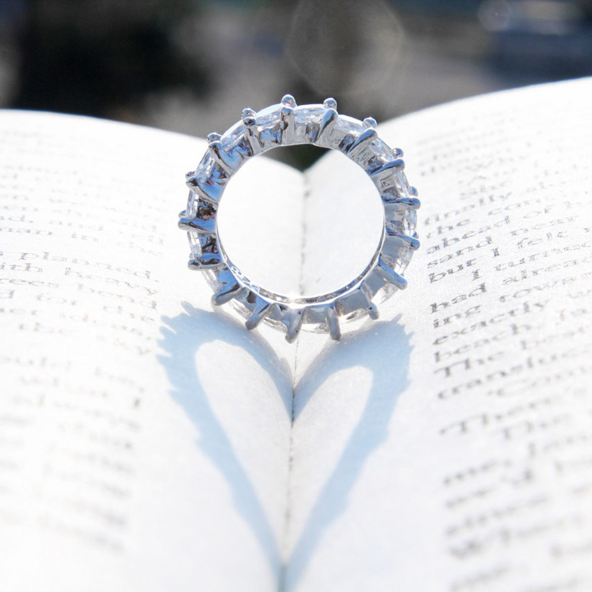 925 Sterling Silver Leaf Shape Full Swarovski Stone Studded Circle Ring For Girls And Women