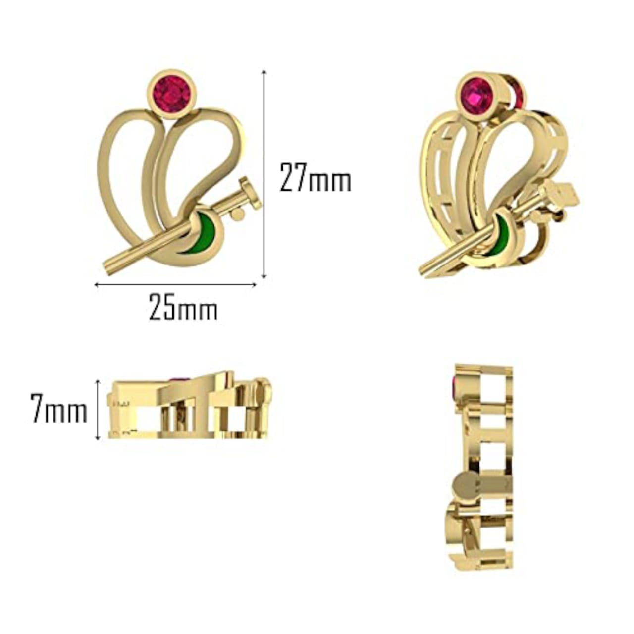 Shree Ganesha with Krishna Bansuri Pendant With Chain