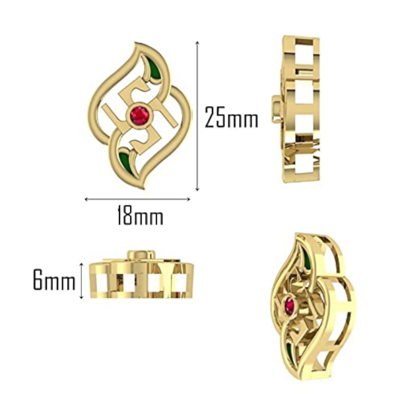 Swastik Flower Design Pendant with Chain
