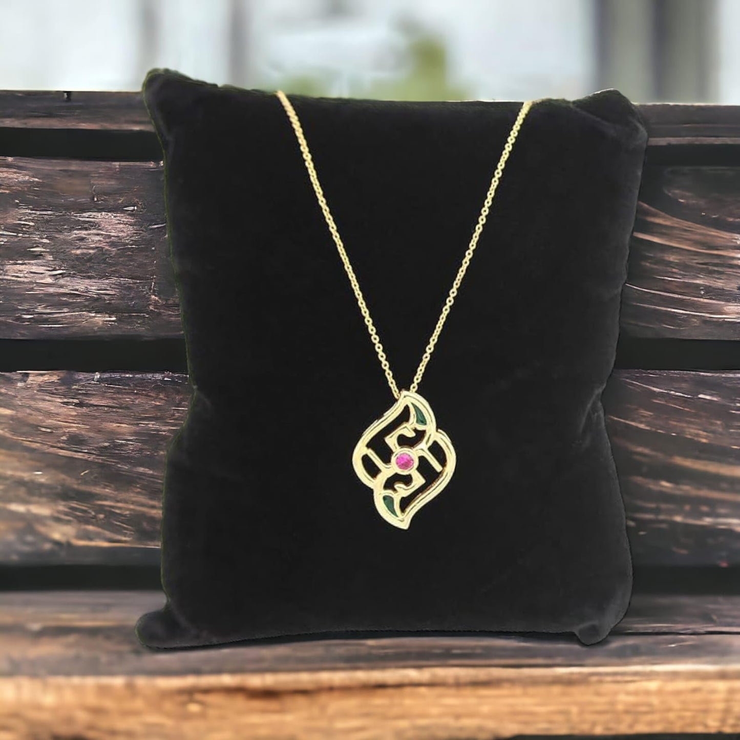 Swastik Flower Design Pendant with Chain