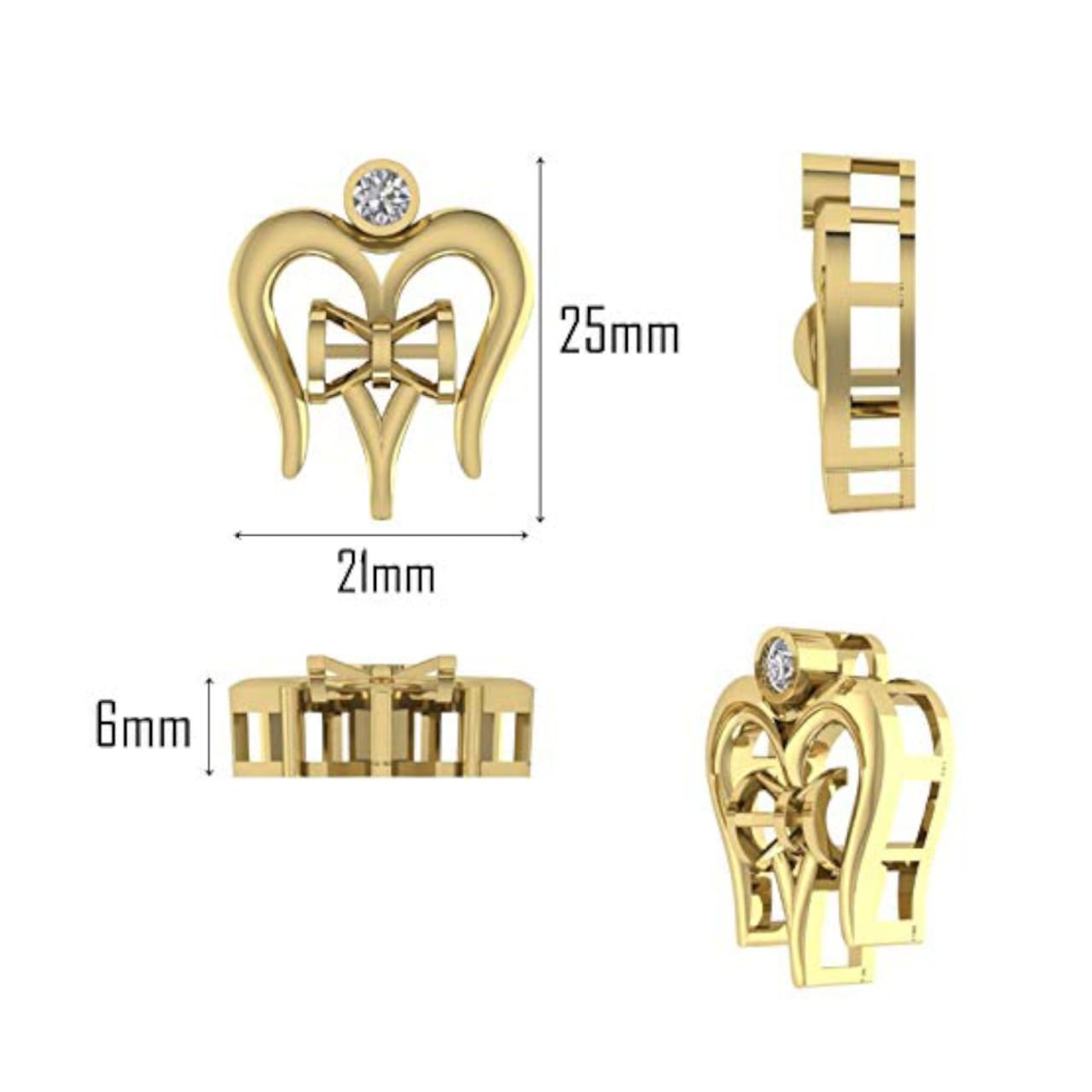 Trishul Damaru Design Pendant with Chain