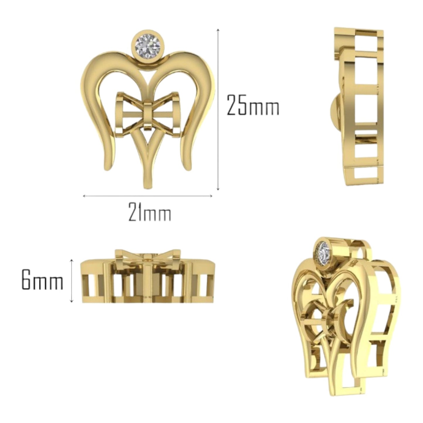 925 Sterling Silver 24kt Gold Plated Trishul Damaru Design Rakhi cum Pendant for Brother