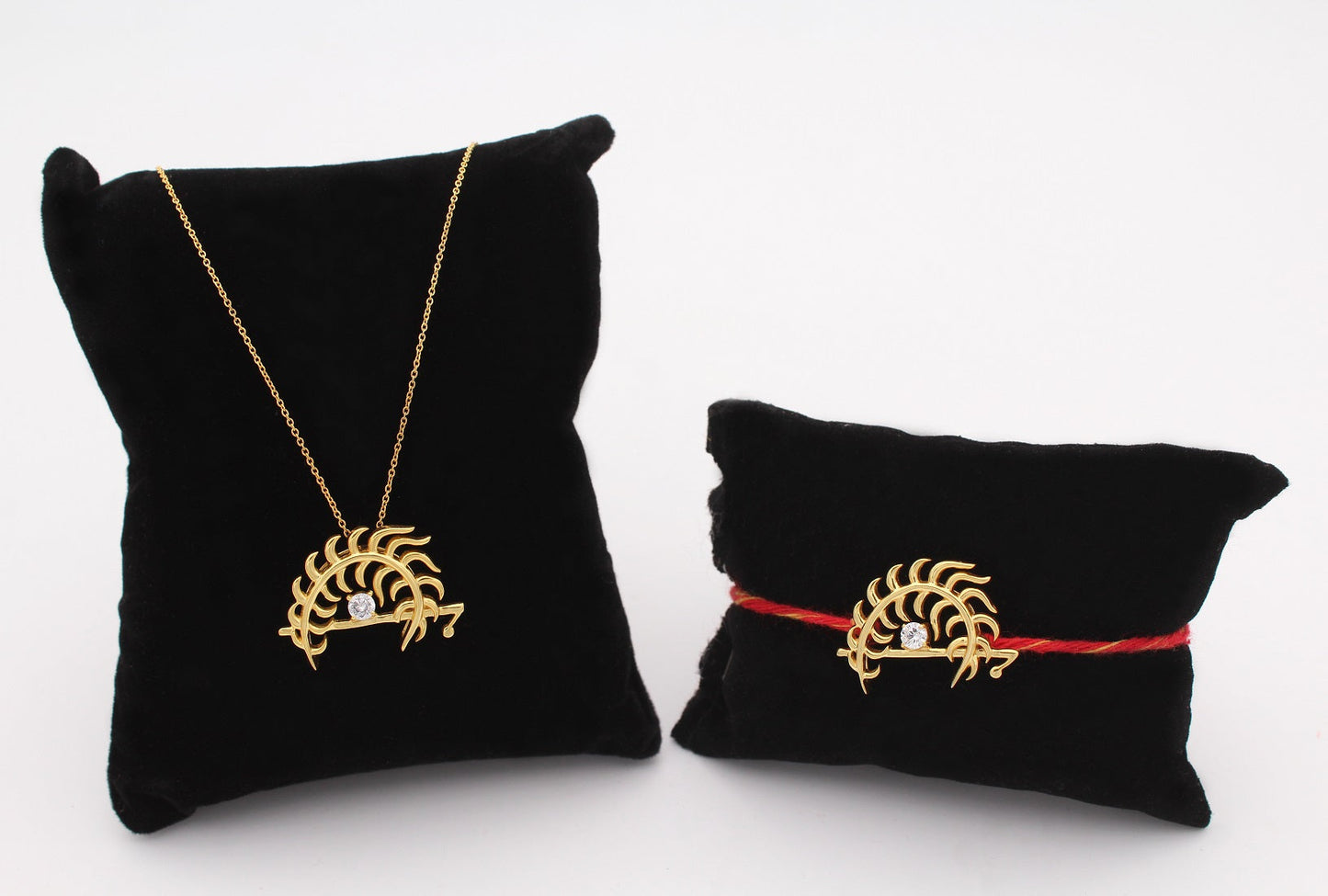 925 Sterling Silver 24kt Gold Plated Krishan Pankh Rakhi Cum Pendant for Brother