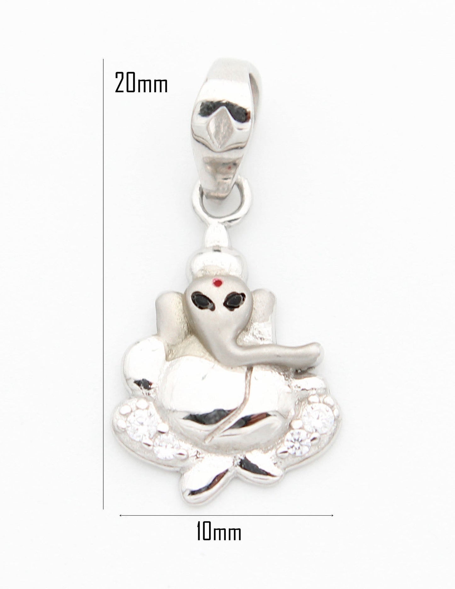 925 Sterling Silver Ganesha Baby Pendant For Kids