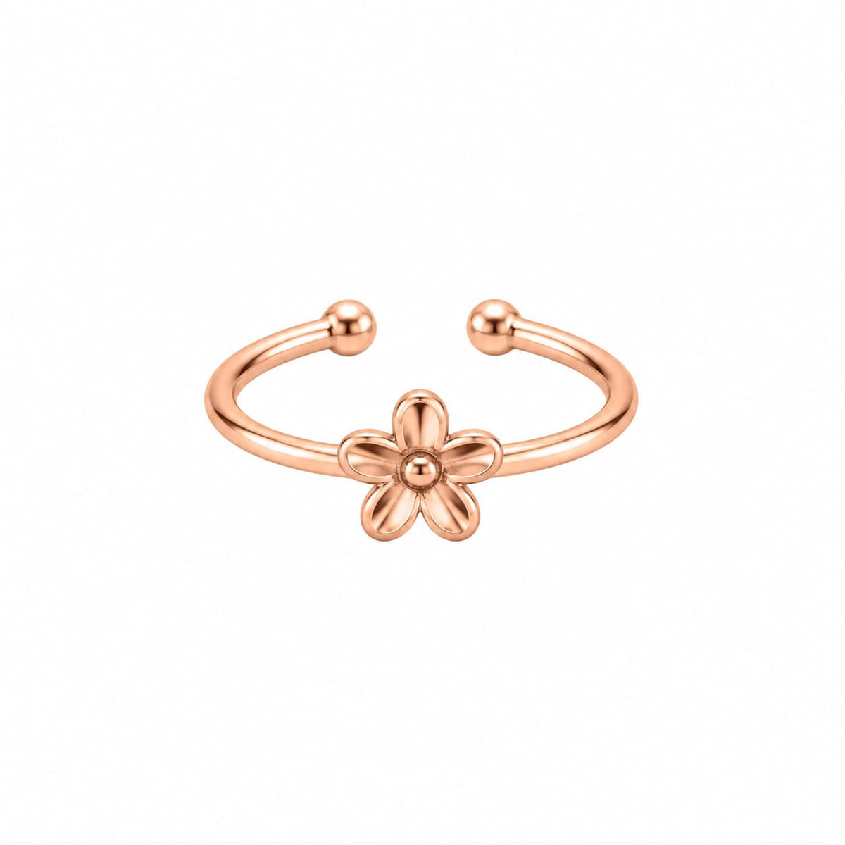 Rose Gold Adjustable Flower Ring