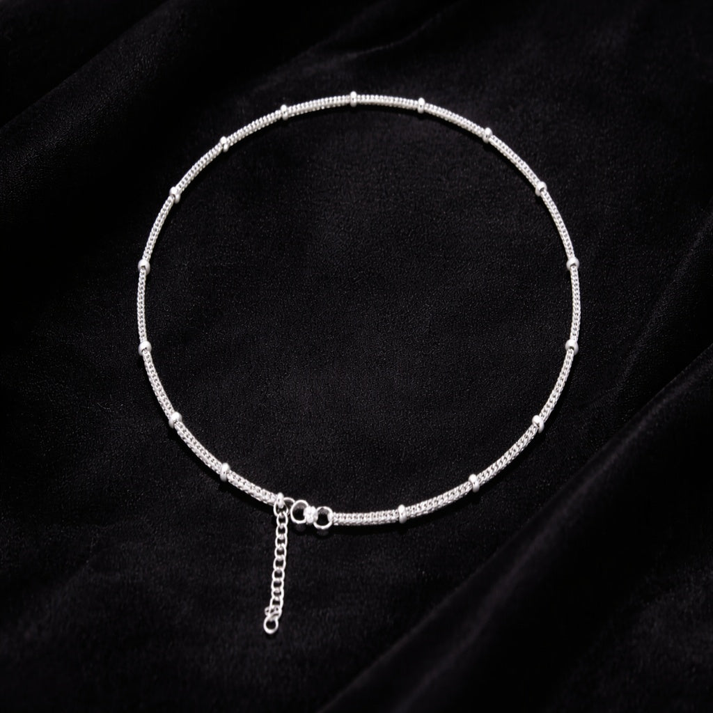 Silver Chain With Small Balls Design