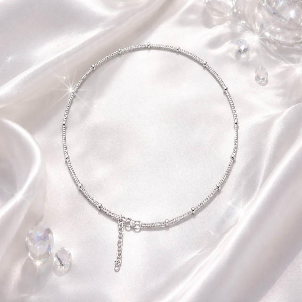 Silver Chain With Small Balls Design