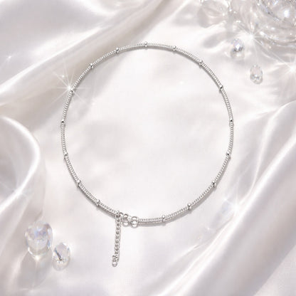 Silver Chain With Small Balls Design