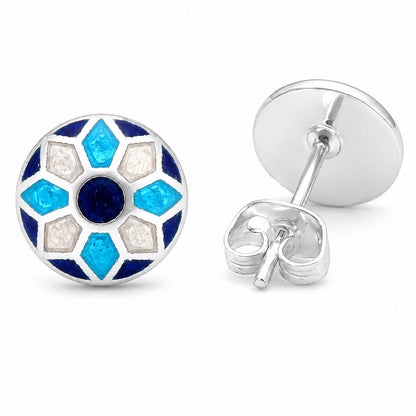 Blue and Purple Stud Earring