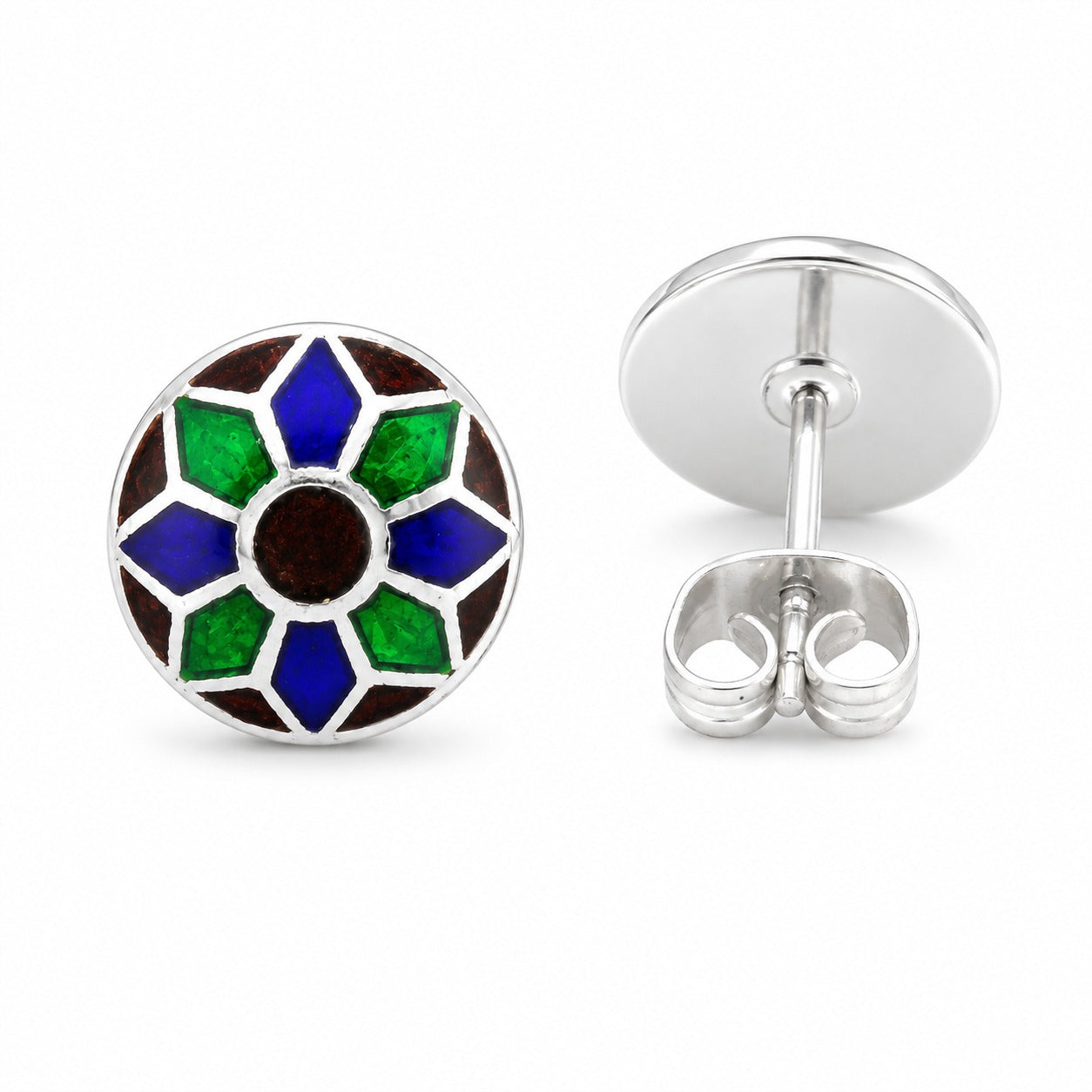 Multicolor Enameld Studs Earring