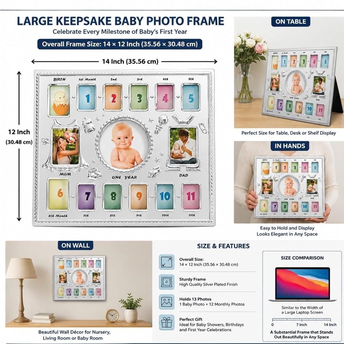 LBV Baby's First Year Photo Frame