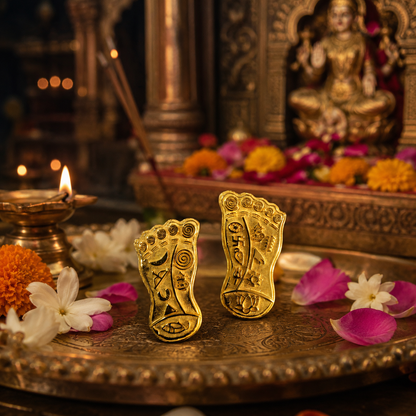 Gold Plated Lakshmi Charan