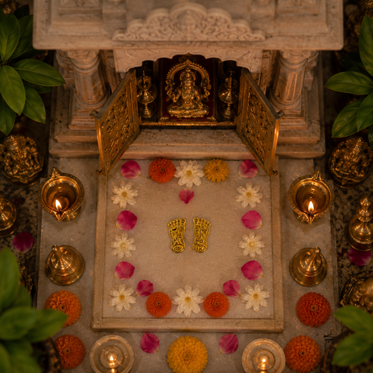 Gold Plated Lakshmi Charan