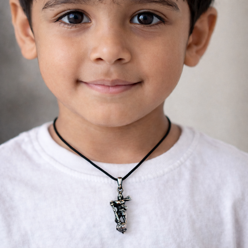 Oxidised German Silver Hanuman Ji Pendant