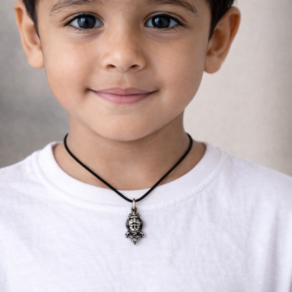 Oxidised German Silver Hanuman Ji Face Pendant