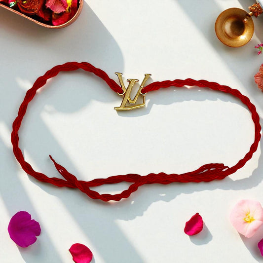 Silver Alphabets Rakhi For Brother