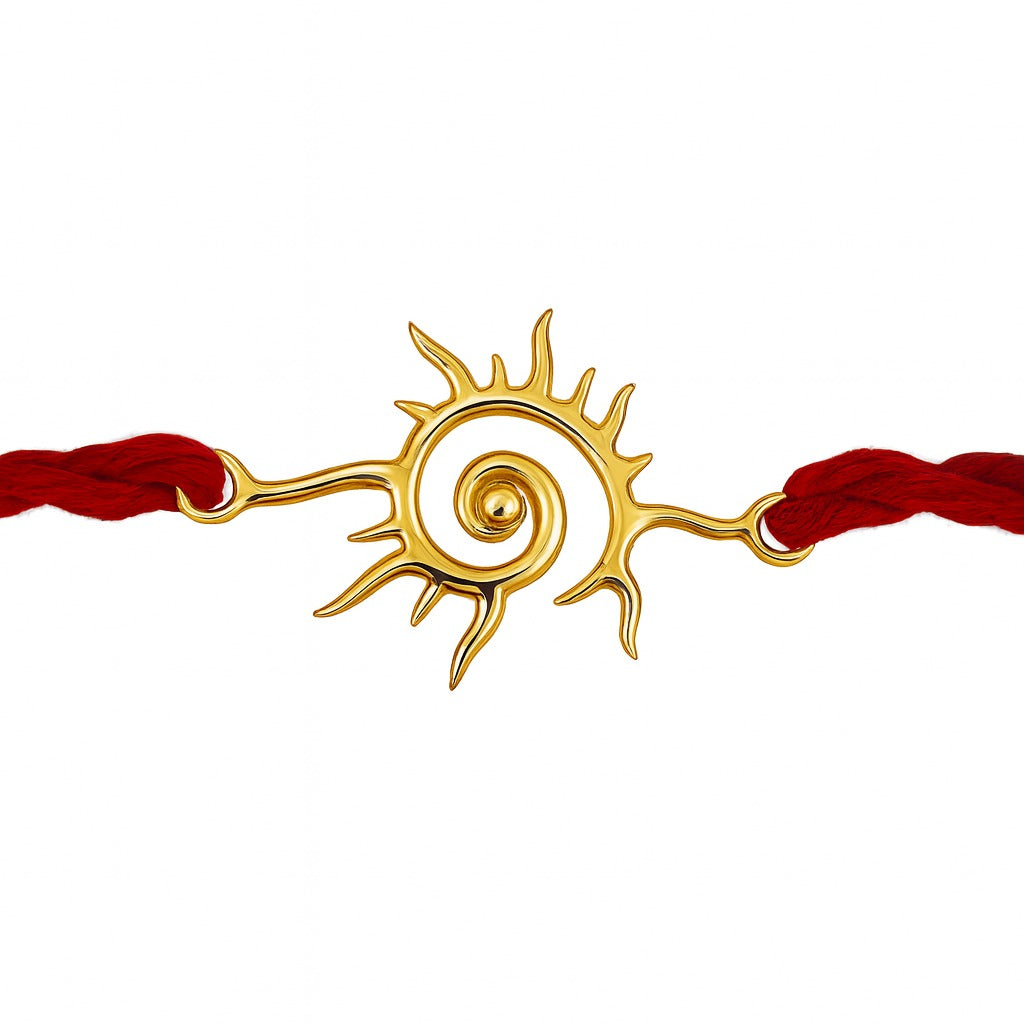 Silver Sun Rakhi For Brother