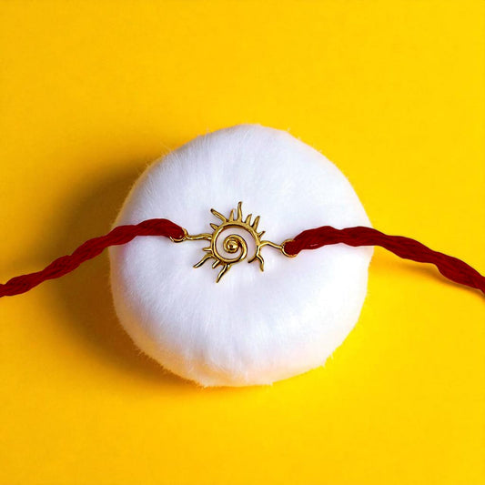 Silver Sun Rakhi For Brother