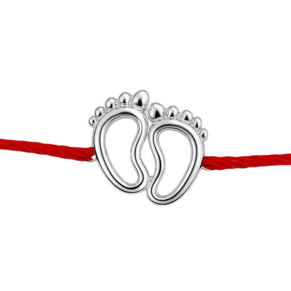 Silver Plated Baby Feet RAkhi for brother