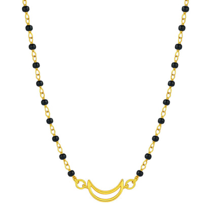 Silver Half Moon Mangalsutra
