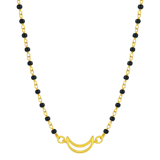 Silver Half Moon Mangalsutra
