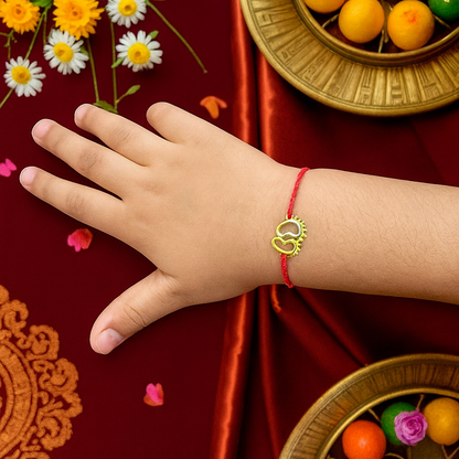 Silver Plated Baby Feet RAkhi for brother