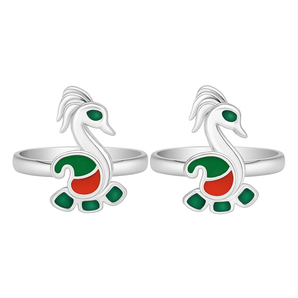 Peacock  Shape Toe RIng