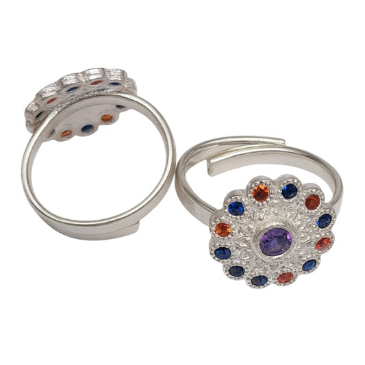 Multicolor Design Toe Ring