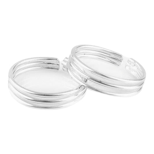 Three Plain Wire Band Design Toe Ring