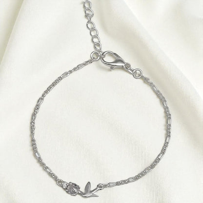 Silver Anklet with Bird Charm (single) 0-5Years