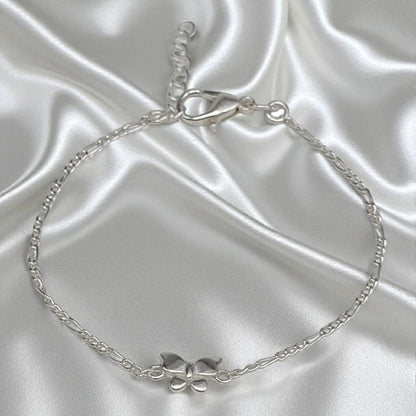 Silver Bracelet with Butterfly Charm