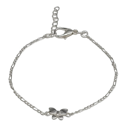 Silver Bracelet with Butterfly Charm