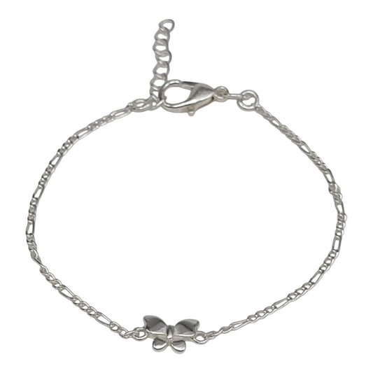 Silver Bracelet with Butterfly Charm
