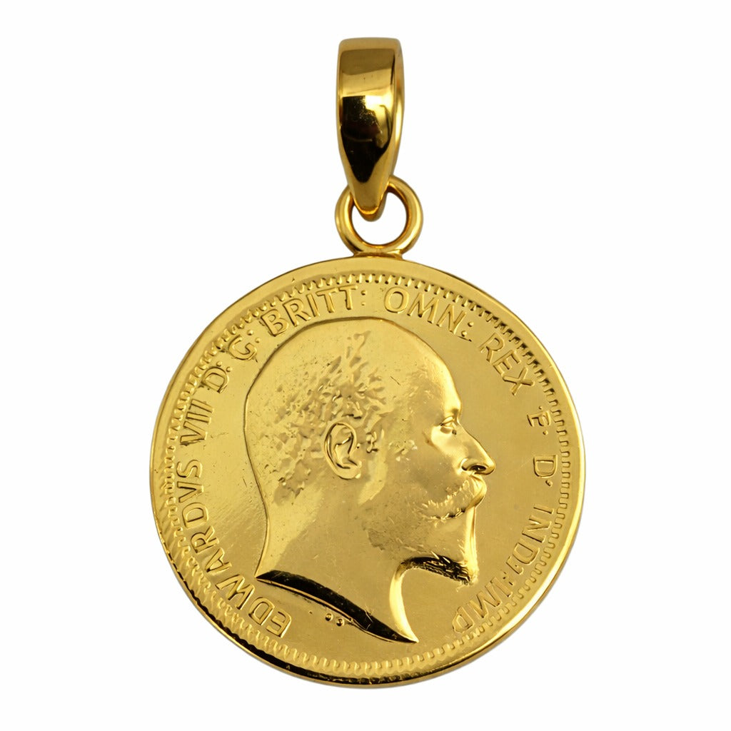 24K Gold Plated Vintage Coin Pendant