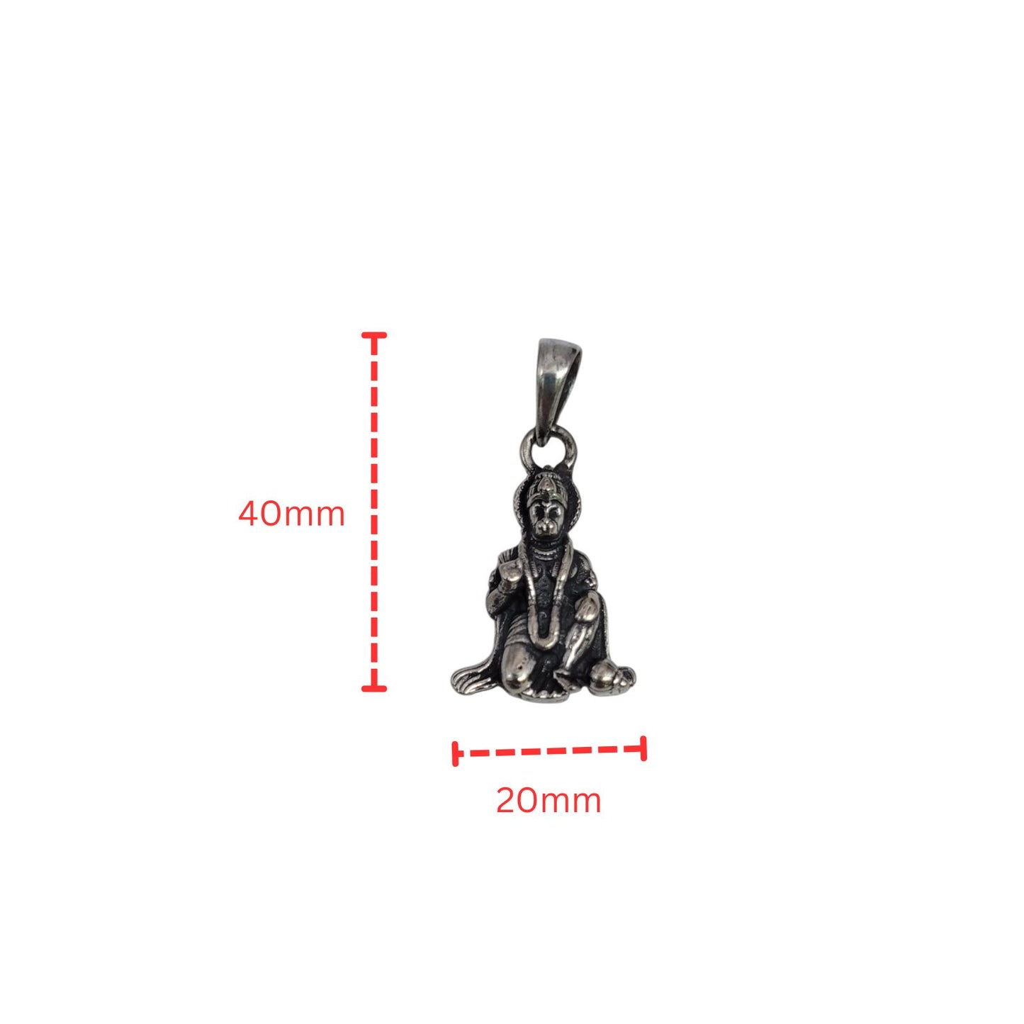 Oxidised German Silver Hanuman Ji Pendant