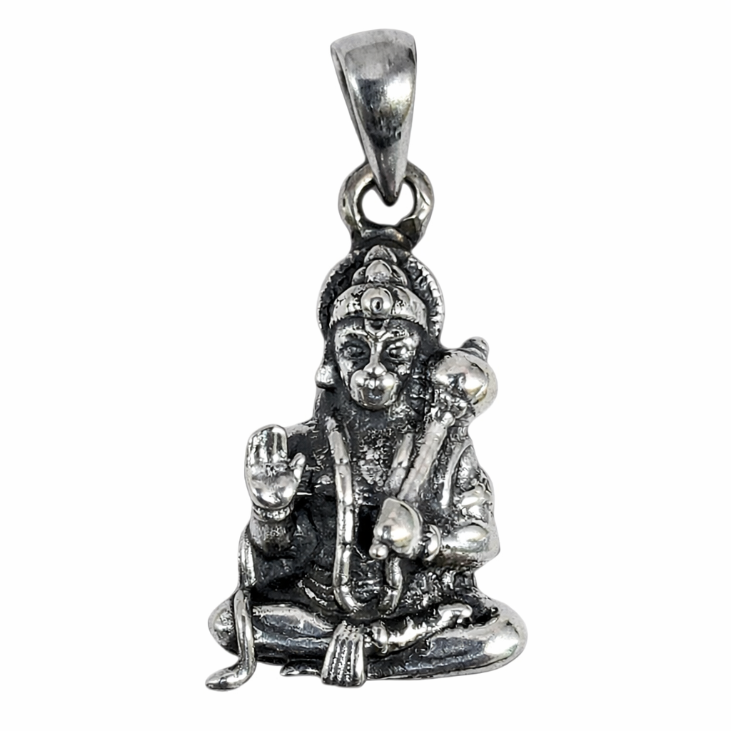 Oxidised German Silver Hanuman Ji Idol Pendant