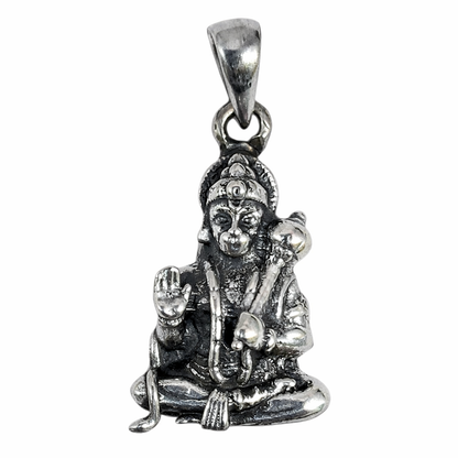 Oxidised German Silver Hanuman Ji Idol Pendant