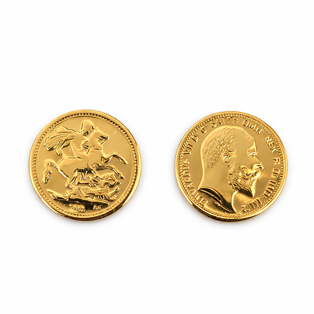24k Gold-plated Edward VII Emperor Coin