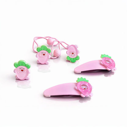 Kids Hair Accessories Set for Girls with Pink Princess Handbag