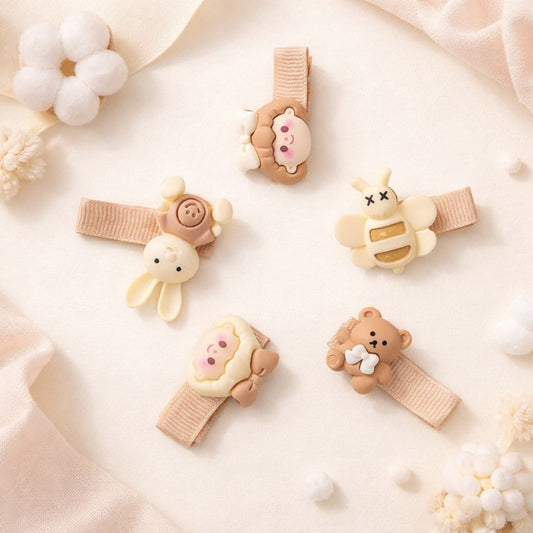Cute Baby Hair Clips 5 Pc Set for Girls