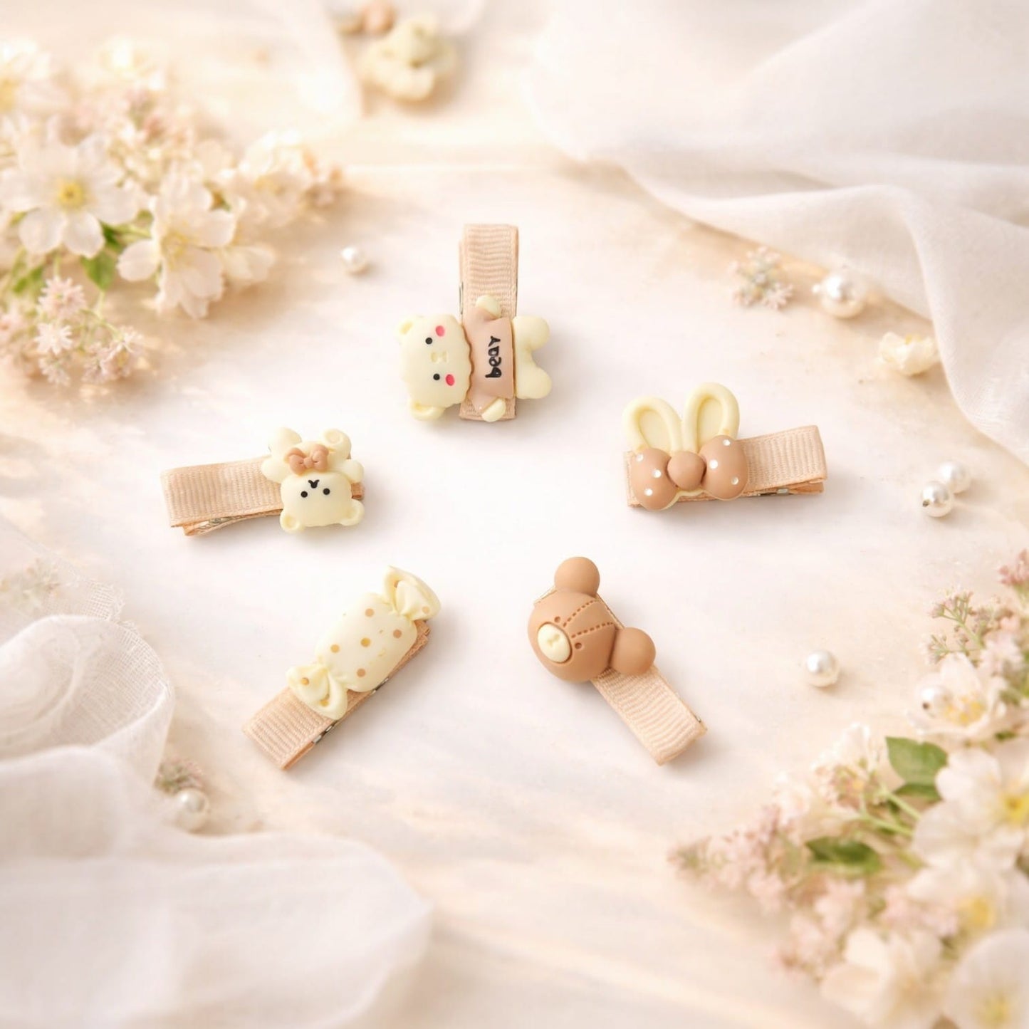 Cute Baby Hair Clips 5 Pc Set for Girls