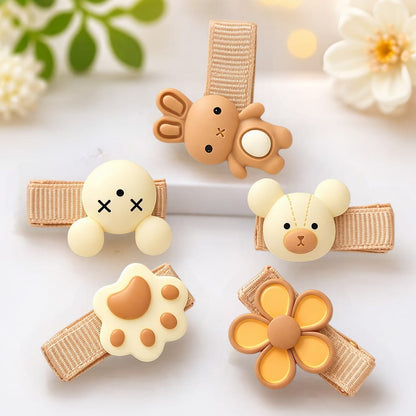 Cute Baby Hair Clips 5 Pc Set for Girls