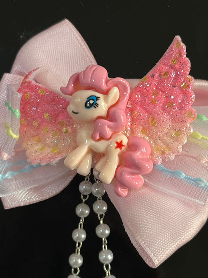Cute Unicorn Bow Hair Clips Pair for Girls