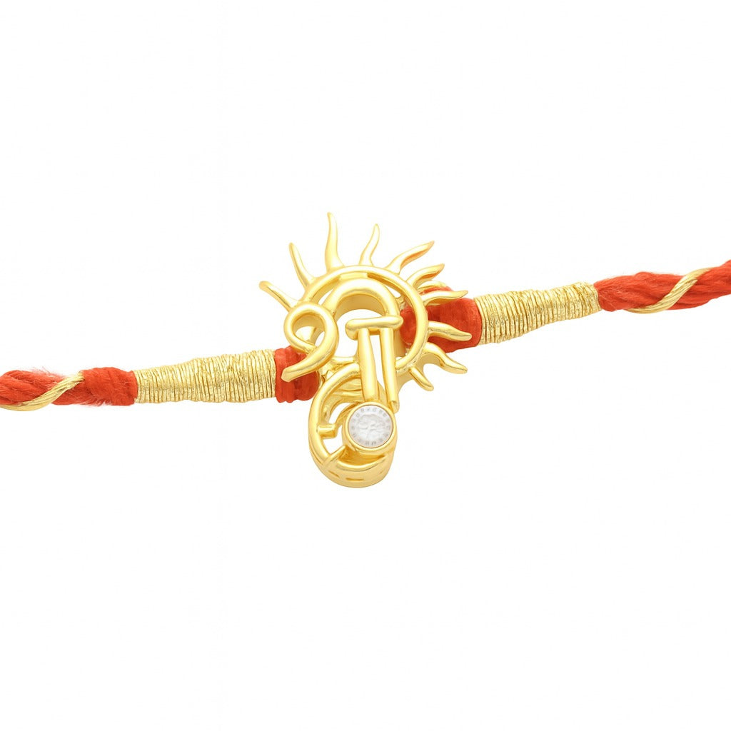 Shree Sun Ganesha Silver Rakhi for Brother Convertible Pendant