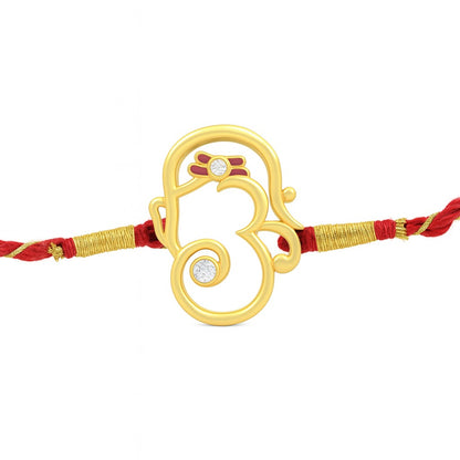 Om Sai Silver Rakhi for Brother Convertible Pendant