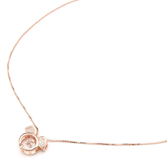Rose Gold Pendant with Chain pig pendant